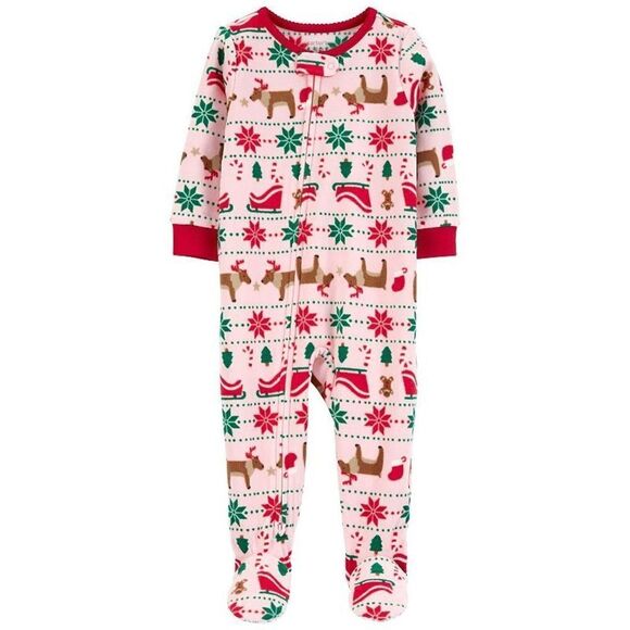 Carter's Other - Baby Girl Carter's Fair Isle One-Piece Footed Pajamas, Infant Girl's, Pink 3T